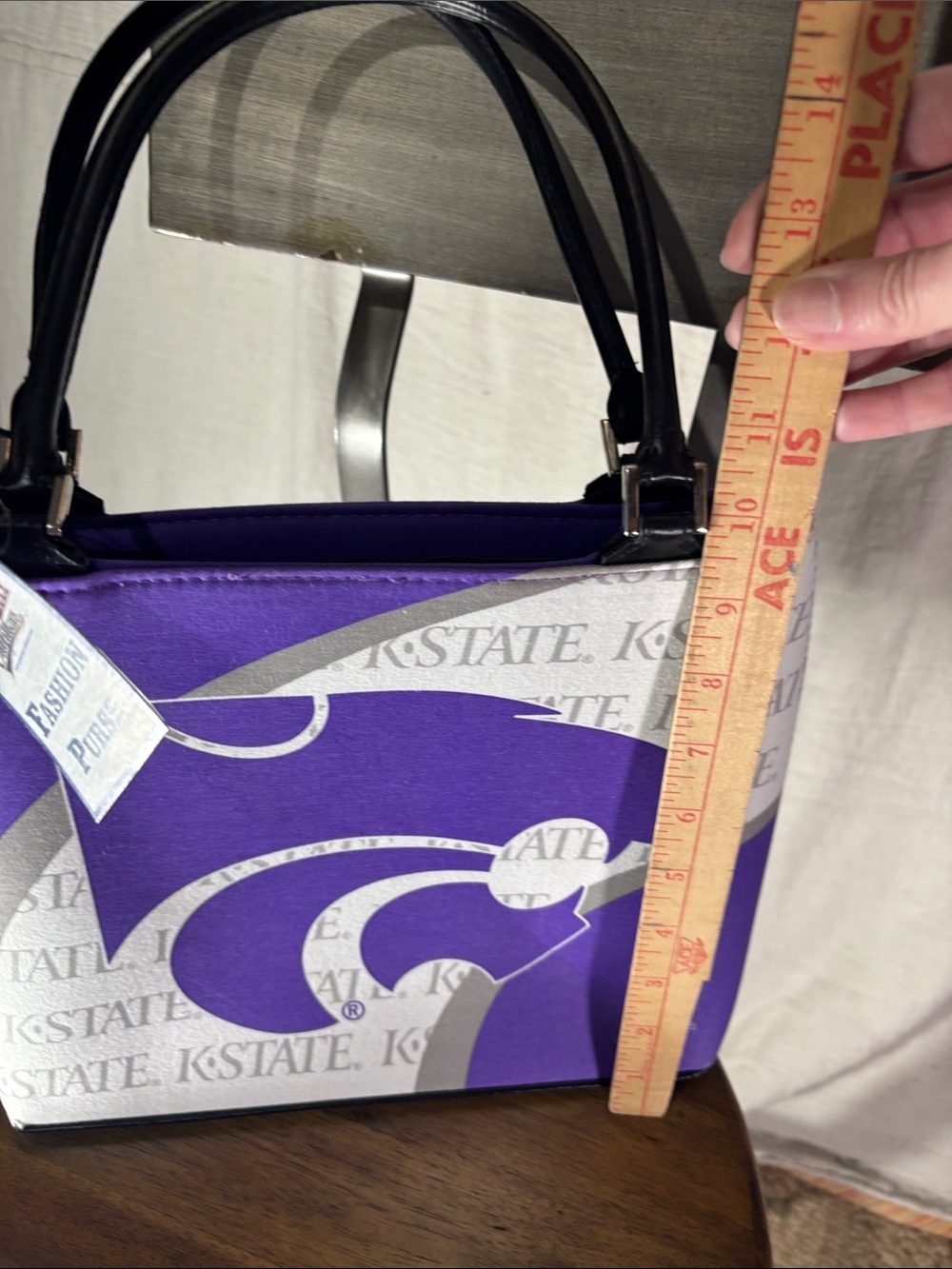 K-State Purple Collegiate Tote with Black Handles - Picture 5 of 7